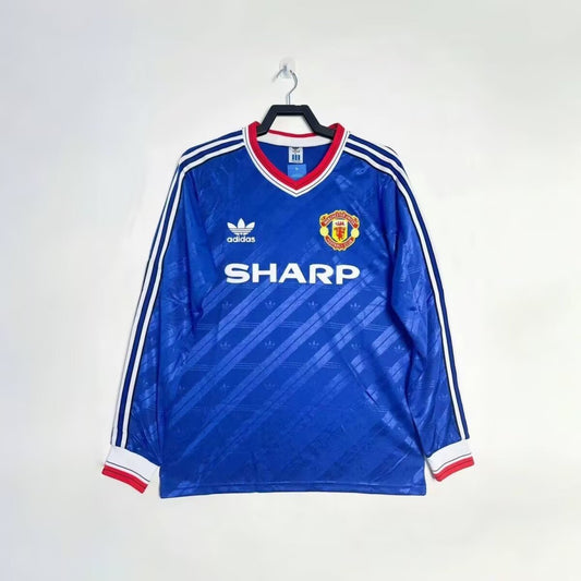 Maillot extérieur rétro 86/88 de Manchester United à manches longues