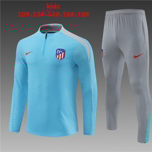 Survêtement demi-zip bleu clair 24/25 Atletico Madrid pour enfant