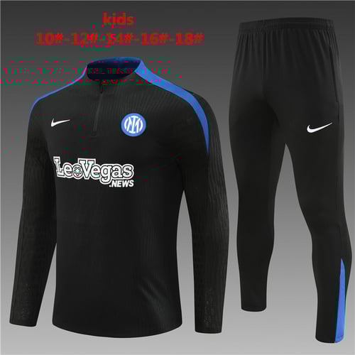 Survêtement demi-zip noir 24/25 Inter Milan pour enfant