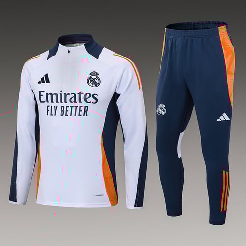 Survêtement demi-zip blanc Real Madrid 24/25