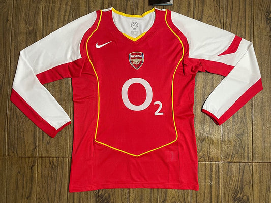 Maillot rétro 04/05 Arsenal Domicile Manches longues