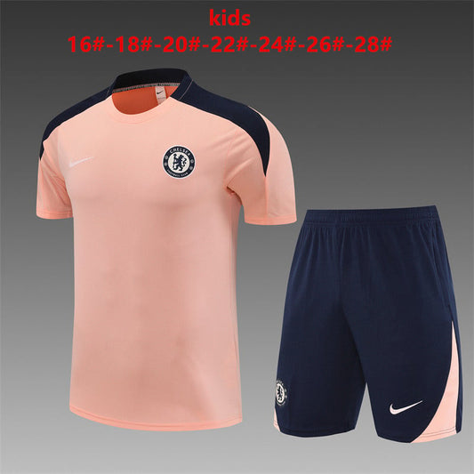 Maillots d'entraînement Chelsea roses pour enfants 25/26