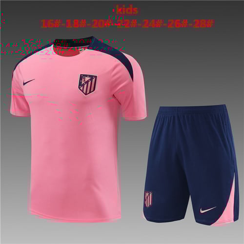 Maillots d'entraînement roses pour enfants de l'Atlético de Madrid 24/25