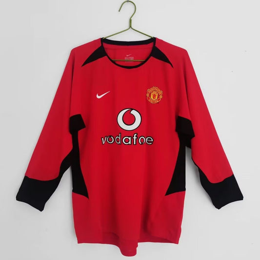 Maillot rétro à manches longues Manchester United Domicile 02/04