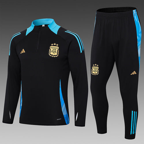 Survêtement demi-zip noir Argentine 24/25