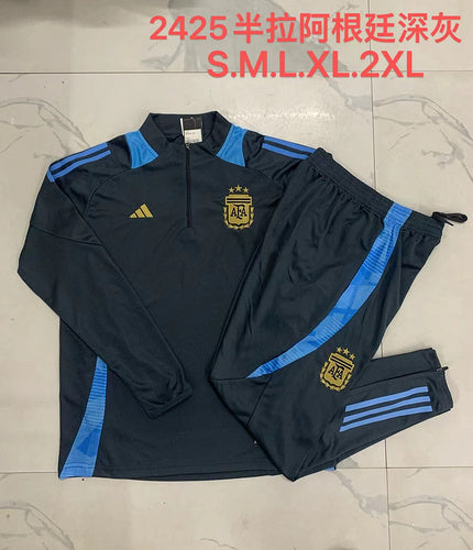 Survêtement demi-zip gris foncé Argentine 24/25
