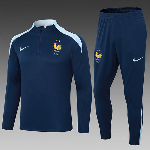 Survêtement demi-zip bleu roi France 24/25