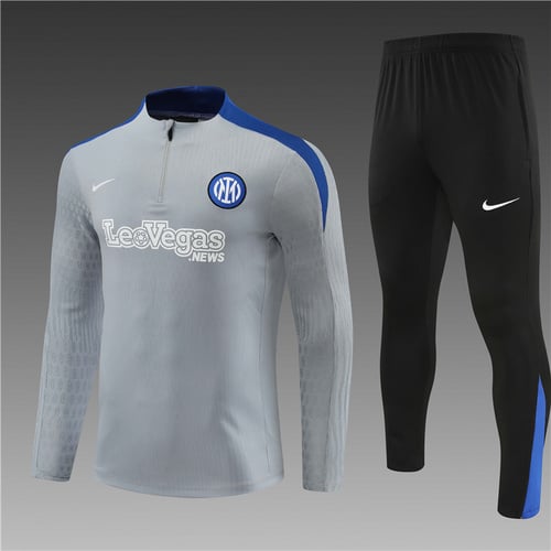 Survêtement demi-zip gris clair 24/25 Inter Milan