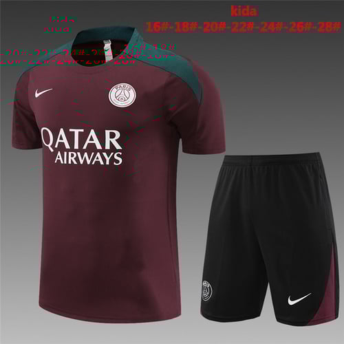 Maillots d'entraînement PSG Jujube rouge enfant 24/25