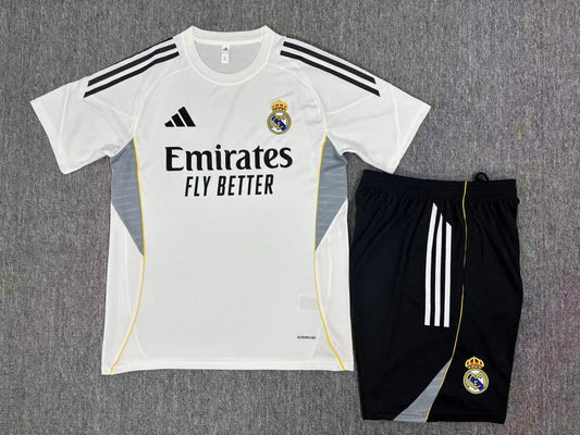 25/26Adult short sleeved Real Madrid whiteTraining kits