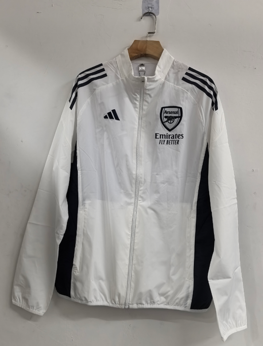 Coupe-vent blanc brodé Arsenal 25/26