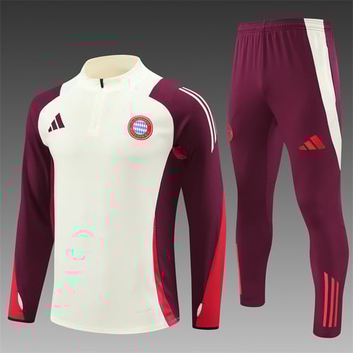 Survêtement demi-zip blanc Bayern Munich 24/25