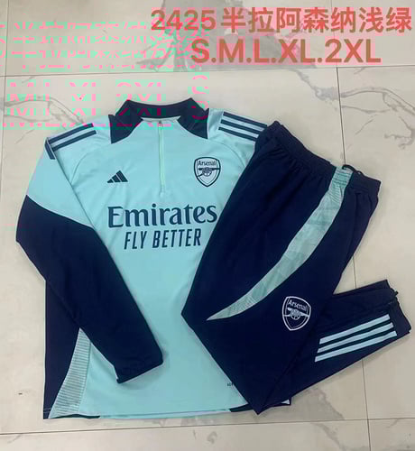 Survêtement demi-zip vert clair Arsenal 24/25