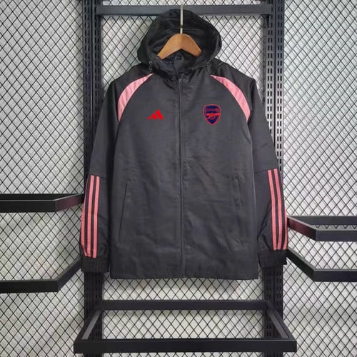 Coupe-vent noir et rose Arsenal 24/25