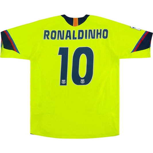 Maillot rétro Ronaldinho 10 extérieur de Barcelone 2005/06