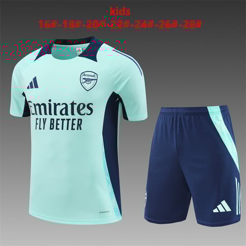 Maillots d'entraînement bleus Arsenal Lake 24/25 pour enfants
