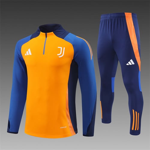 Survêtement Juventus orange jaune demi-zip 24/25