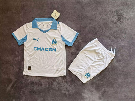 Maillots enfants domicile Marseille 25/26