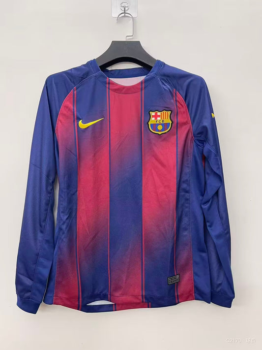 Maillot domicile à manches longues Barcelone Version Fans 25/26