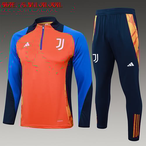 Survêtement Juventus Orange demi-zip 24/25