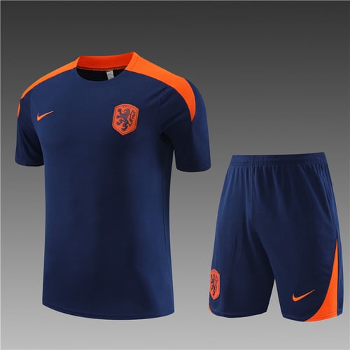 Maillots d'entraînement bleu roi des Pays-Bas 24/25