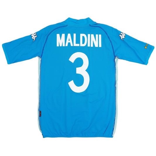 Maillot rétro domicile MALDINI 3 Italie Coupe du monde 2002
