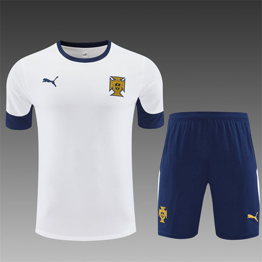 Maillots d'entraînement pour adultes blancs Portugal 25/26