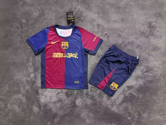 Maillots enfants 25/26 co-marqués Barcelone