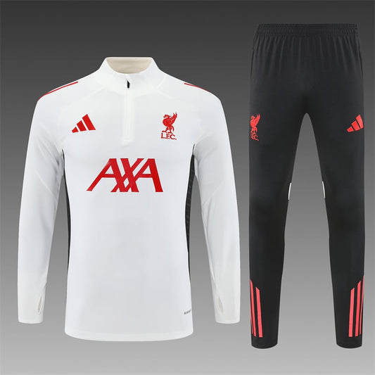 25/26 Kid half Liverpool White Tracksuit Kits