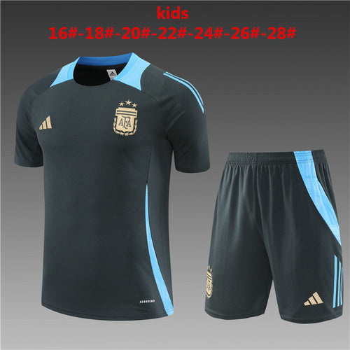 Maillots d'entraînement gris foncé pour enfants Argentine 24/25