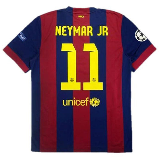 Neymar Jr 11 Maillot Rétro Domicile Barcelone 2014/15