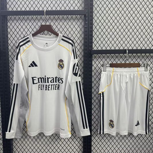 Maillots adultes 25/26 Real Madrid domicile manches longues