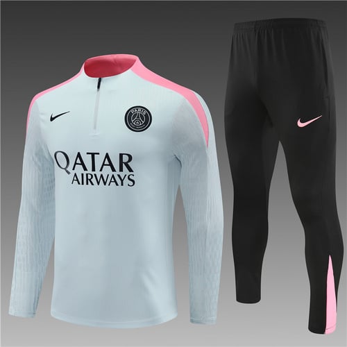Survêtement PSG gris clair demi-zip 24/25