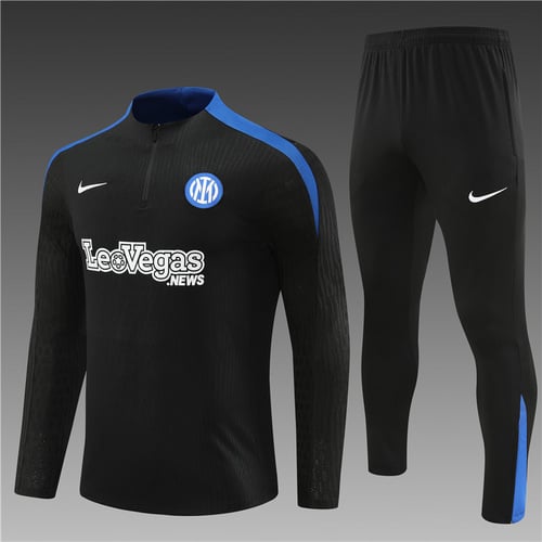 Survêtement noir demi-zip 24/25 Inter Milan