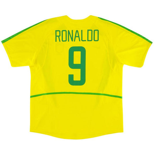 Maillot rétro Ronaldo 9 Brésil domicile Coupe du monde 2002