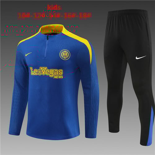 Survêtement demi-zip bleu Inter Milan 24/25 pour enfant