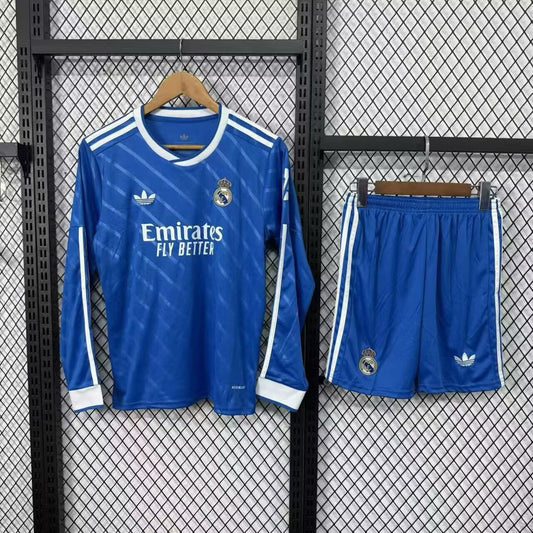 Maillots adultes 25/26 Real Madrid deuxième extérieur manches longues