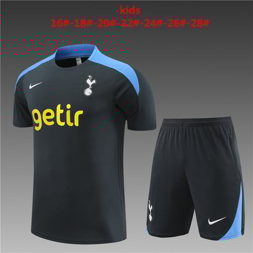 Maillots d'entraînement Tottenham gris foncé 24/25 pour enfants