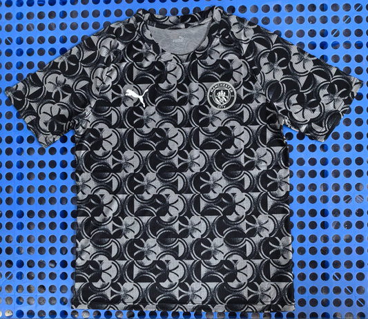 Uniforme d'entraînement noir et gris de Manchester City Version Fans 25/26