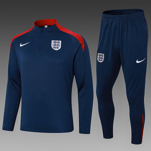 Survêtement demi-zip bleu roi Angleterre 24/25