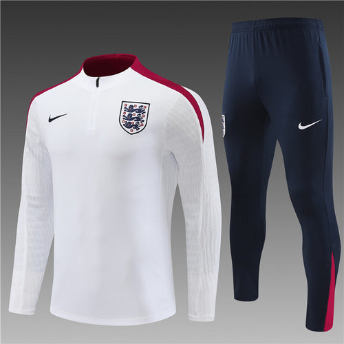 Survêtement demi-zip blanc Angleterre 24/25