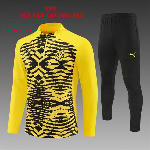 Survêtement demi-zip camouflage jaune Dortmund 24/25 pour enfant