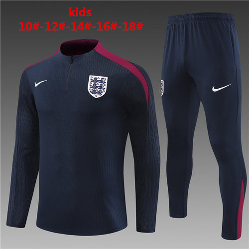 Survêtement demi-zip bleu roi Angleterre 24/25 pour enfant