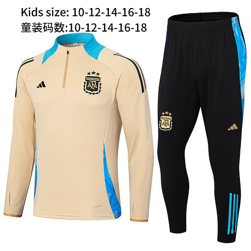 Survêtement Argentine kaki demi-zip pour enfant 24/25