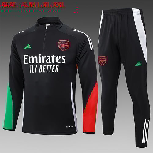 Survêtement demi-zip noir Arsenal 24/25