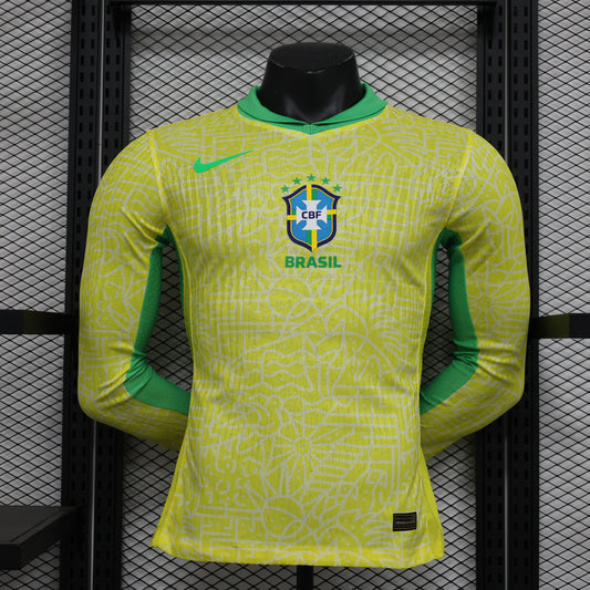 Maillot domicile Brésil manches longues version joueur 24/25
