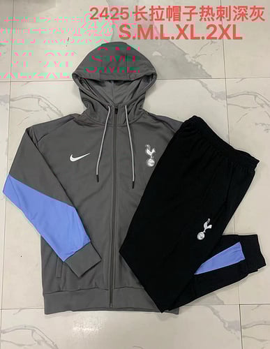 Veste à capuche gris foncé Tottenham 24/25