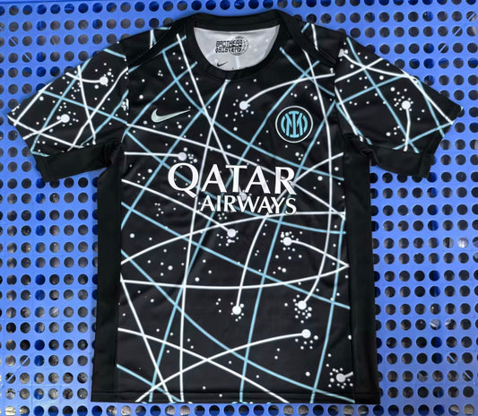 Tenue d'entraînement pré-match Inter Milan Version 25/26 Noir Bleu