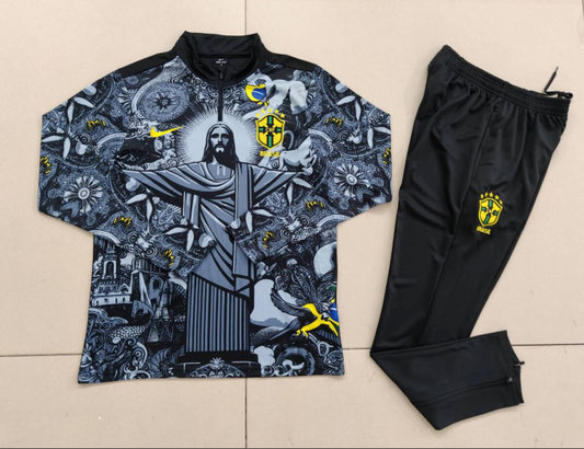 Survêtement demi-zip spécial Brésil 24/25 pour adulte