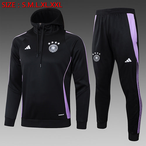 Veste à capuche noire à demi-zip 24/25 Allemagne